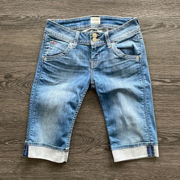 Sz25 Hudson Palerme Knee Cuffed Denim Shorts in Tribute wash VGUC - Picture 4 of 11